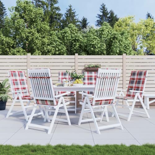 Frdhee Gartenstuhl Auflage,Gartenstuhlauflagen für Hochlehner 6 STK. 120x50x3 cm Stoff für Schlafzimmer und Wohnzimmer