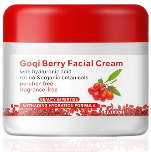 100g Goji Berry Face Cream - Facial Moisturiser - Anti Wrinkle Face Cream, Women’s Anti-Aging Anti-Wrinkle Moisturizing Revitalizing Facial Moisturiser, 1PCS