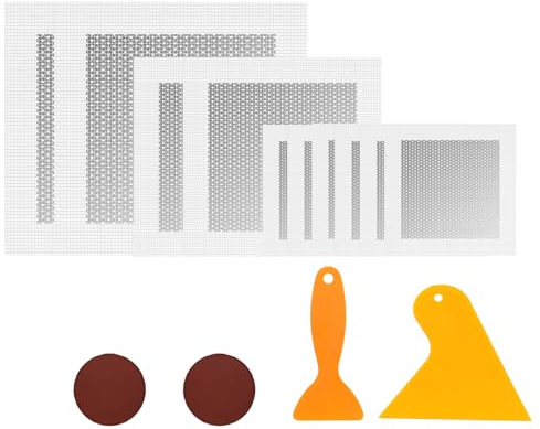 Kit Patch Réparation Mur Aluminium 10 Pièces Rebouche Trou Mur Blanc | Grillage Fibre de Verre Galvanisé, Enduit Rebouchage pour Cloisons Sèches Plafond Plâtre, 3 Tailles 10/15/20cm