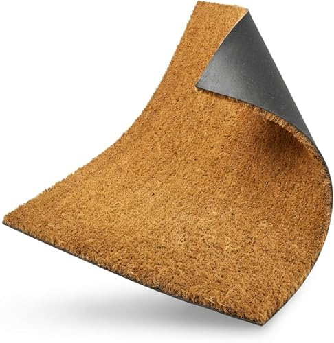 RAFU Kokosmatte nach Maß Tiger Classic | auf individuelles Mass gefertigt | in 3 Stärken | zentimetergenauer Zuschnitt | rutschfeste & robuste Schmutzmatte | 17 mm dick, 61-80 cm breit, 20-60 cm lang
