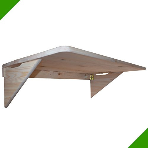 85 x 60 cm Esstisch Schreibtisch Tisch Klapptisch aus Holz Küchentisch klappbarer Wandtisch Balkon Unbehandelt Balkontisch Laptoptisch Kindermöbel Holztisch Wandklapptisch