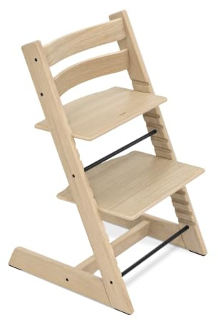 Tripp Trapp Stuhl von Stokke, Oak Natural – Verstellbarer, anpassbarer Stuhl für Kleinkinder, Kinder & Erwachsene – Praktisch & ergonomisch – Gefertigt aus Eichenholz