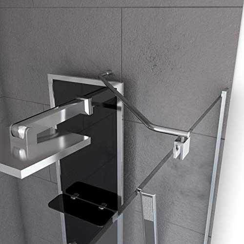 AURLANE Barre de Fixation d'angle pour Douche a l'italienne-Freedom 2 Angle-Barre DE Fixation Murale d'angle
