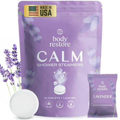 Body Restore Duschdampfer Aromatherapie 15er-Pack – Adventskalender Füllung, Adventskalender Frauen, kleine Geschenke, Kleinigkeiten für Adventskalender, Beauty Adventskalender für Männer – Lavendel