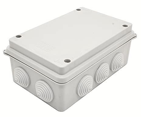 DOJA Industrie | Abzweigdose Wasserdicht mit Eingängen 220x170x105 | Verteilerdose Sicherungskasten Aufputz | Verteilerkasten Feuchtraum | Wasserdichte Gehäuse als Kabelverbinder, Kabelbox