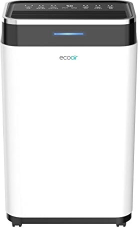 EcoAir | DC18 MK2 Dehumidifier | 18 L/Day | Carbon Filter | 6.5L Water Tank | Digital Hygrometer Display | Laundry Mode | Clean Filter Indicator | Damp Condensation Mould Control