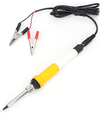 Fyearfly Electric Soldering Iron Gun DC 12V 60W Portable Car Auto Crocodile Clip Powered Electric Soldering Gun Tool for Wiring Repair Outdoor Soldering