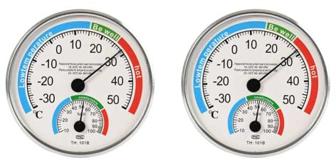 SPORTARC 2 termometri igrometro termo analogico per controllo del clima della stanza all'interno della cucina, cantina, bagno, sauna, terrario