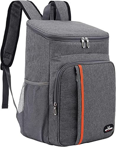 YDFYX 26L Kühl Rucksack Thermo Rucksack Picknicktasche Groß Isoliert Cooler Bag Männer Frauen für Männer Frauen zum Picknick, Wandern, Camping, Angeln oder Arbeit (Klassisch - Grau)