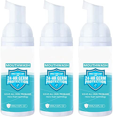 Ashopfun Teethaid Mouthwash, Calcular Removal, Teeth Whitening, Teethaid Mouthwash Foam, Healing Mouth Ulcers, Eliminating Bad Breath, Prevents and Treats Cavities (3pcs)