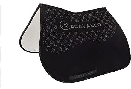 Acavallo - Jumping-Matte aus Lycra mit Griff aus Gel Farbe – Schwarz