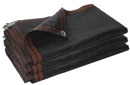 Ocultación Red De Sombra 90% ProteccióN UV Toldo Vela De Sombra 3X3M 5X6M 8X8M 10X11M Negro Malla Sombreadora para Cubierta De Plantas, Invernadero, Granero O Perrera(Size:3x8m/9.9x26ft)