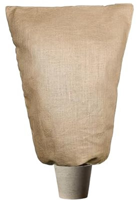 Marooma Sacs d'hiver en Toile de Jute pour Plantes, Grands Sacs Chauds en Toile de Jute avec Cordon de Serrage, Couvertures de Plantes Réutilisables, Sacs de Protection (C)