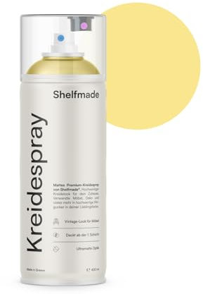 shelfmade Spray a gesso giallo – vernice a gesso di alta qualità – Colore spray giallo – Colore spray opaco – Chalk Spray coprente (sole – giallo sole)