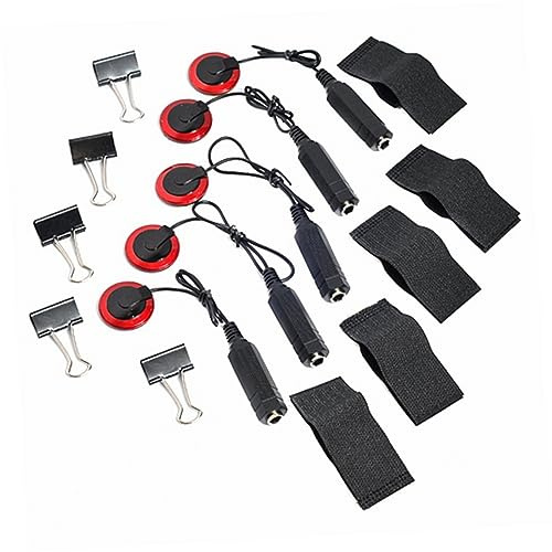 ibasenice 5stücke Mikrofon-tonabnehmer Für Gitarre Violine Bratsche Streichinstrument Banjo Mit -klinkenstecker Kabel Inkl Selbstklebender Und Schraubklemme Zur Befestigung