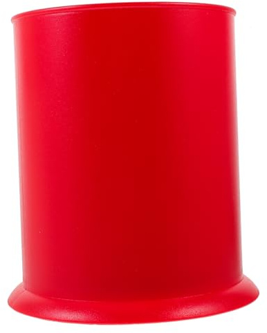 PRETYZOOM Pot à Ustensiles Cuisine Rouge en Plastique, Rangement Multifonction pour Baguettes et Cuillères, Design Simple et Élégant pour Bureau ou Plan de Travail