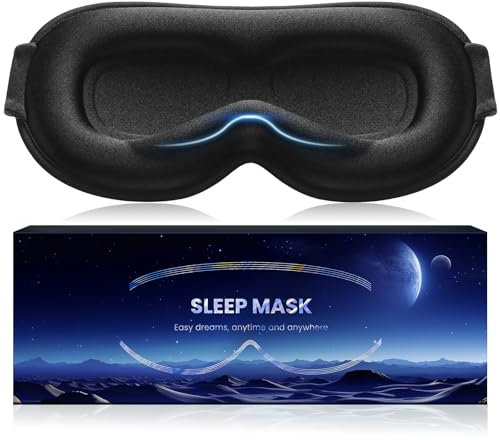 Sleep Mask，Eye Mask for Sleeping，100% Blackout Sleep Masks for Women & Men，Super Soft and Comfortable for Travel