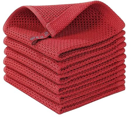 E Panni per finestre e vetro, 6 pezzi, panno per la pulizia della casa in tessuto puro, asciugamano da cucina per lavare i piatti e grasso, panno ad asciugatura rapida, grandi panni in microfibra