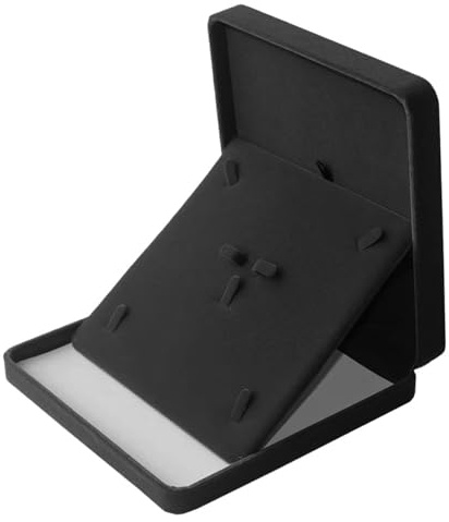 Ziyonix Conjunto Joyas Terciopelo, 19 x 19 x 4 cm Set de Joyería Caja Almacenamiento Joyas Caja de Regalo Terciopelo para Mujeres Collar de Joyas Pendientes Anillo (Negro)