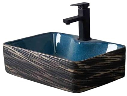 GLigeT Lavabo Salle de Bain Vasque à Poser Lavabo de Salle de Bain Lavabo rectangulaire Maison Balcon Vasque à Poser Vasque à Poser