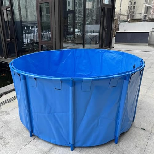 LZMZMQ Piscinas Desmontables Acero/Piscina Marco Piscina De 60 80 100 120 150 Cm De Profundidad para Niños, Piscinas Elevadas con Válvula De Drenaje, Albercas para Adultos(2X0.6M/1890L/500GAL)