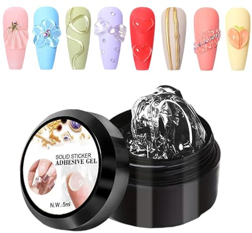 Gel de Sculpture 3D | Colle De Modelage Pour Tips D'Extension | Gel De Modelage Pour Manucure - Pour Strass Fleur Charm Estampillage Salon French Tips Orteils