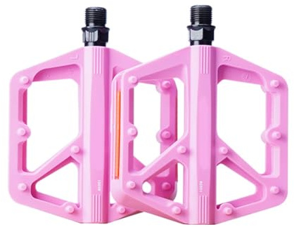 Jectse Bred Plattform Anti-slip Cykelpedaler för Effektiv och Bekväm Cykling, Lämplig för bergs- och Landsvägscykeläventyr (Rosa)