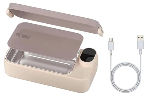 Lunch Box Elettrico - Scaldavivande Ricaricabile In Acciaio Inossidabile, Contenitore Per Pasti Portatile Senza Fili Da 900 Ml | Durata 26x12x7 Cm Per Viaggi Di Lavoro, Scuola, Ufficio Riscaldato, Att