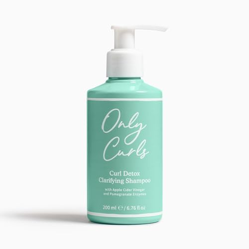 Only Curls Curl Detox Clarifying Shampoo 200ml | Gentle clarifying shampoo with apple cider vinegar, pomegranate enzymes and chelators to remove build-up and minerals