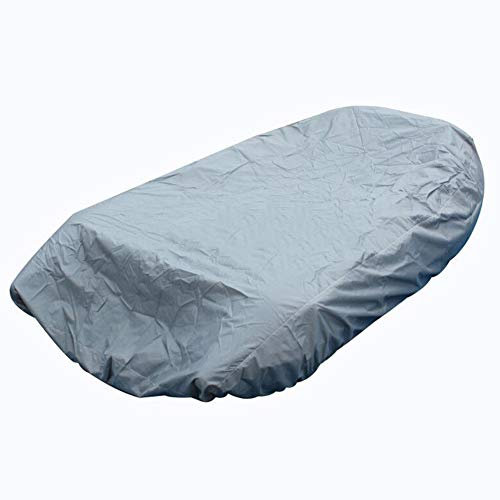 AMGJ Schlauchboot Abdeckplane 2.3m - 4.3m Aufblasbares Boot Persenning 420D Oxford-Gewebe Wasserdicht UV-Beständig Bootspersenning,Grau,3.8m