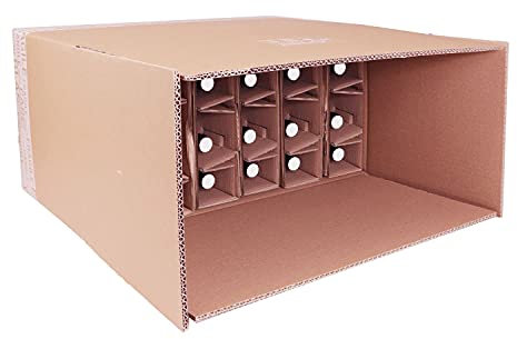 smiley pack Flaschenversandkarton Bier 0,5 Liter für 18 Flaschen inklusive Einlage PTZ zertifiziert für Versand mit DHL DPD Bierflaschen Bierversandkarton Bierkarton Bierverpackung (10)