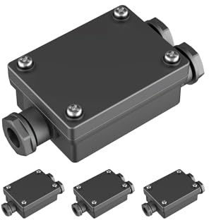 ledscom.de 4x 2-fach Kabelverbinder für außen, IP68, Muffe für 6-8mm Kabel-Durchmesser