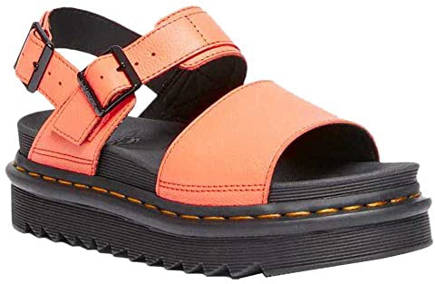 Dr. Martens, Women's Voss Single Strap Sandal, Coral Pisa, 9