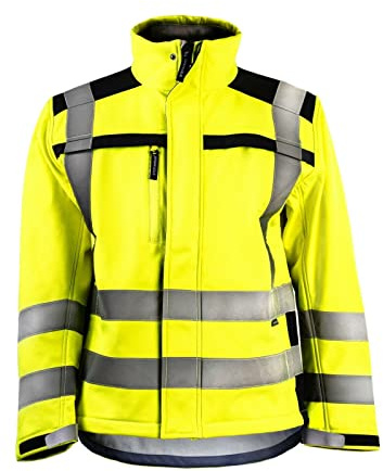 Step Ahead Hi Visibility Softshell Jacket (Yellow, XL)