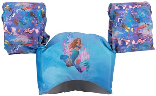 SwimWays The Little Mermaid - Chaleco Salvavidas Aprobado por la Guardia Costera de Estados Unidos, Chaleco Salvavidas para niños, flotadores de Brazo y Chalecos Salvavidas para niños de 33 a 55