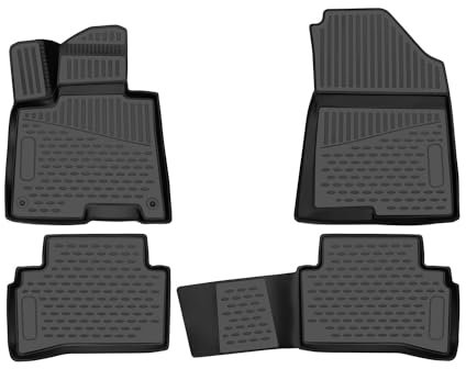 OMAC Gummimatten Fußmatten kompatibel mit Kia Sportage 2022-2025 TPE Automatten Schwarz 4X