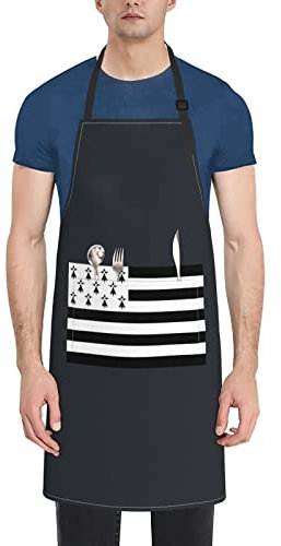 494 Motiv Schürze Flagge Der Bretagne Küchenschürze Personalisierte Küchen Schürze Personalisierbar Baumwoll-Schürze Für Chefkoch, Grillparty, Bbq, 70X84Cm