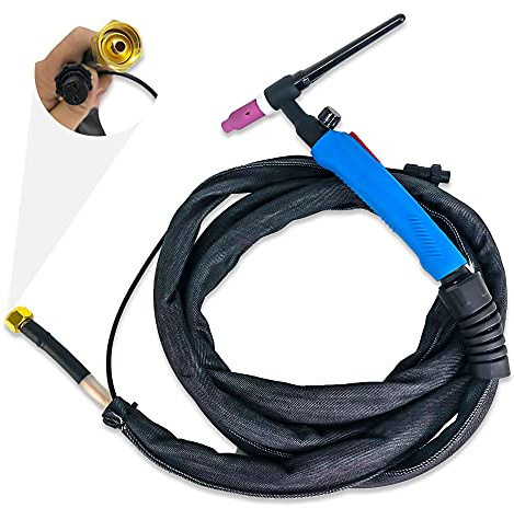 SUSEMSE TIG Welding Torch WP17FV Argon Arc TIG Welder Torch Air Cooled Flexible Head Gas Valve HF Trigger Switch M16 1.5mm - 3M