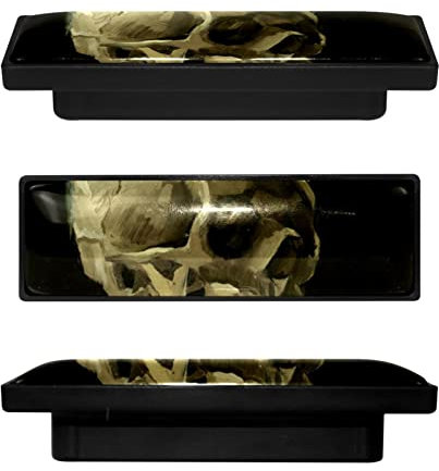 WOSHJIUK 4 Pack Cabinet Handles Dresser and Drawer Pulls,Skull Smoking,Kitchen Cabinet Hardware Door Handle