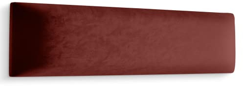 Muralo Väggkudde tyg stoppningspanel sovrum vardagsrum säng väggstoppning sänghuvuddel ländkudde modern lyx vadderad stoppning panel (vinröd, 90 cm x 30 cm)