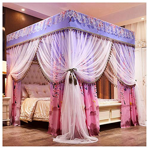 ZXNANA Moskitonetz für Bett, Prinzessin Bettvorhang Moskitonetz Schlafzimmer Dekoration Zubehör Baldachin Junge Mädchen Erwachsene Bettwäsche Geschenke