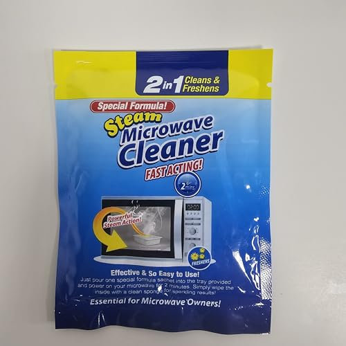 Microwave Oven Steam Cleaner - 2 in 1 Oven Cleaner Heavy Duty Fast Action Microwave Degreaser & Stain Remover - Powerful Cleans and Freshens Easy to Use Microwave Steamer Cleans in 2 Minutes x3