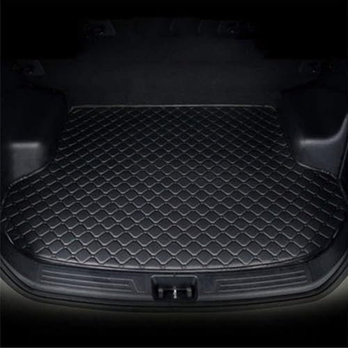 xytdatc Auto Kofferraum Schutzmatte für Hyundai i30 I (Hatchback) 2007 2008 2009 2010 2011 2012, Leder Kofferraummatten Langlebiges Kratzfest Kofferraum Schutzmatte Interieur Zubehör,Black