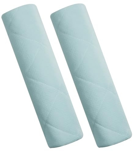 Balbina 2 Stück Gurtpolster Auto, Schulterpolster Erwachsene Kinder, Babyschale, einsetzbar als Schoner für Kinderwagen Rucksäcke Velvet-Stoff, Universal 7 x 21 cm, Mint Velvet