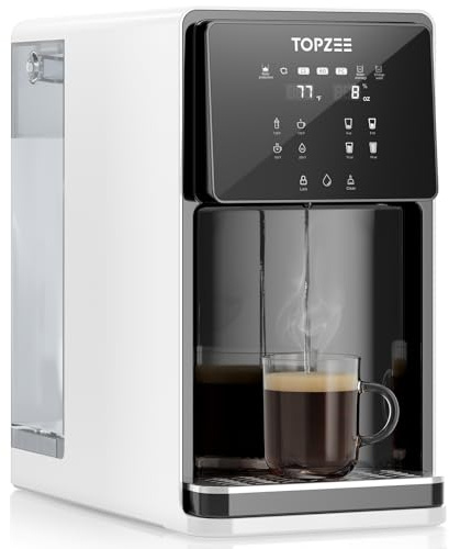 UV Countertop Reverse Osmosis Water Filter System, Hot RO System, 8 Stage Water Purifier, 7L Large Water Tank for Home, 4:1 Pure to Drain, Reduce TDS PFAS, BPA Free (No Installation Required)