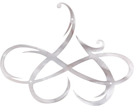 Alipis Hängende Herz Wanddekoration Metall Herzanhänger Aus Silber Wandkunst Ornament Für Wohnzimmer Balkon Garten Innen Und Außendekor