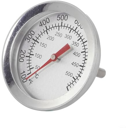 Termómetro de acero inoxidable de 50 ~ 500 ℃ para barbacoa, calibre de temperatura (25 unidades)