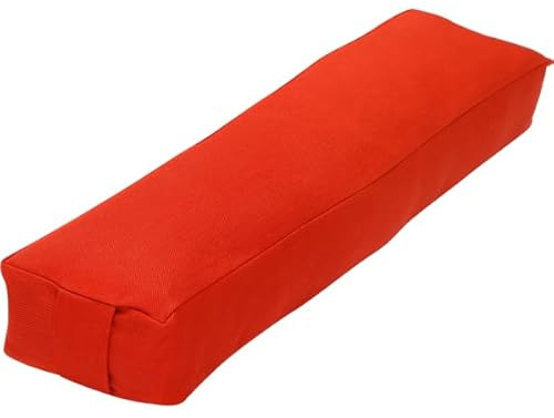 Pranayama Bolster mit Kapok-Füllung – 63x15x8 cm – Yoga Atemkissen für Pranayama, Yin Yoga & Meditation (Maroon)