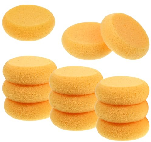 IANFAN 12 esponjas redondas de cerámica, esponja de arcilla elástica para absorción de agua, esponjas para zapatos de cocina, cuidado de cuero, pintura, manualidades, cerámica