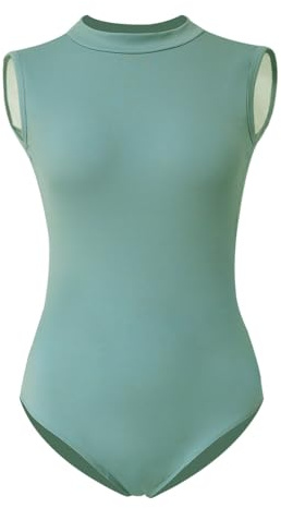 ROYAL SMEELA justaucorps col montant justaucorp de danse classique femmes adulte body ballet dos nu sans manche pour femme